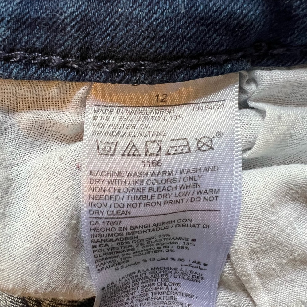 Old Navy Rockstar Super Skinny Raw Hem Cotton Blend Jeans Size 12 EUC - Picture 7 of 9
